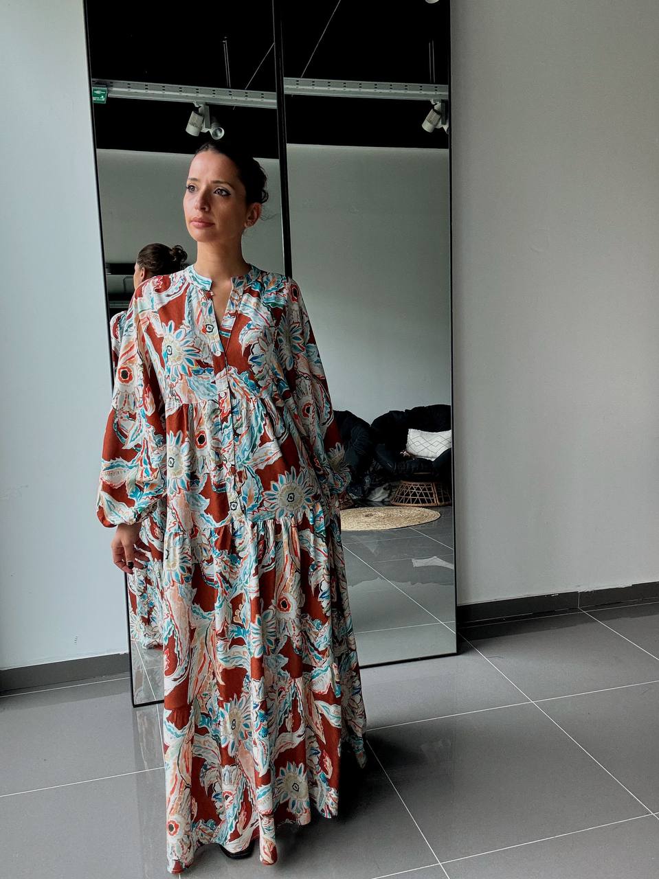 Robe Longue Ample Imprimé Bohème - Fenomen Paris