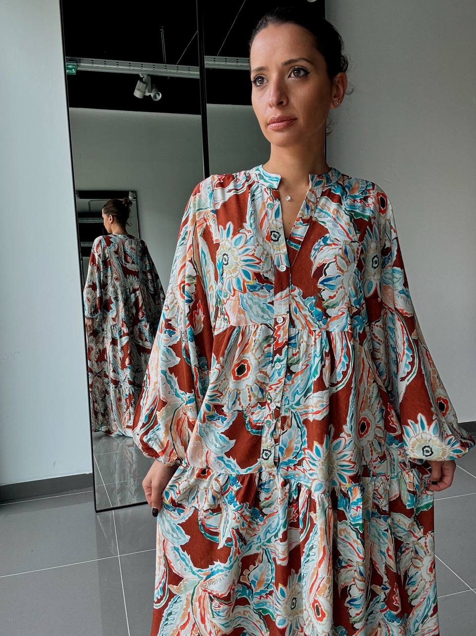 Robe Longue Ample Imprimé Bohème - Fenomen Paris