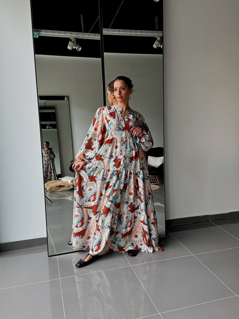 Robe Longue Ample Imprimé Bohème - Fenomen Paris