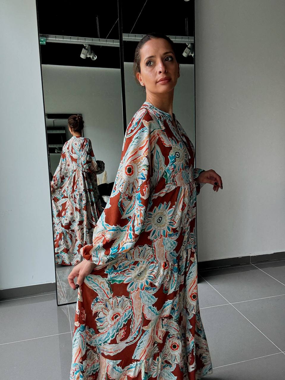 Robe Longue Ample Imprimé Bohème - Fenomen Paris