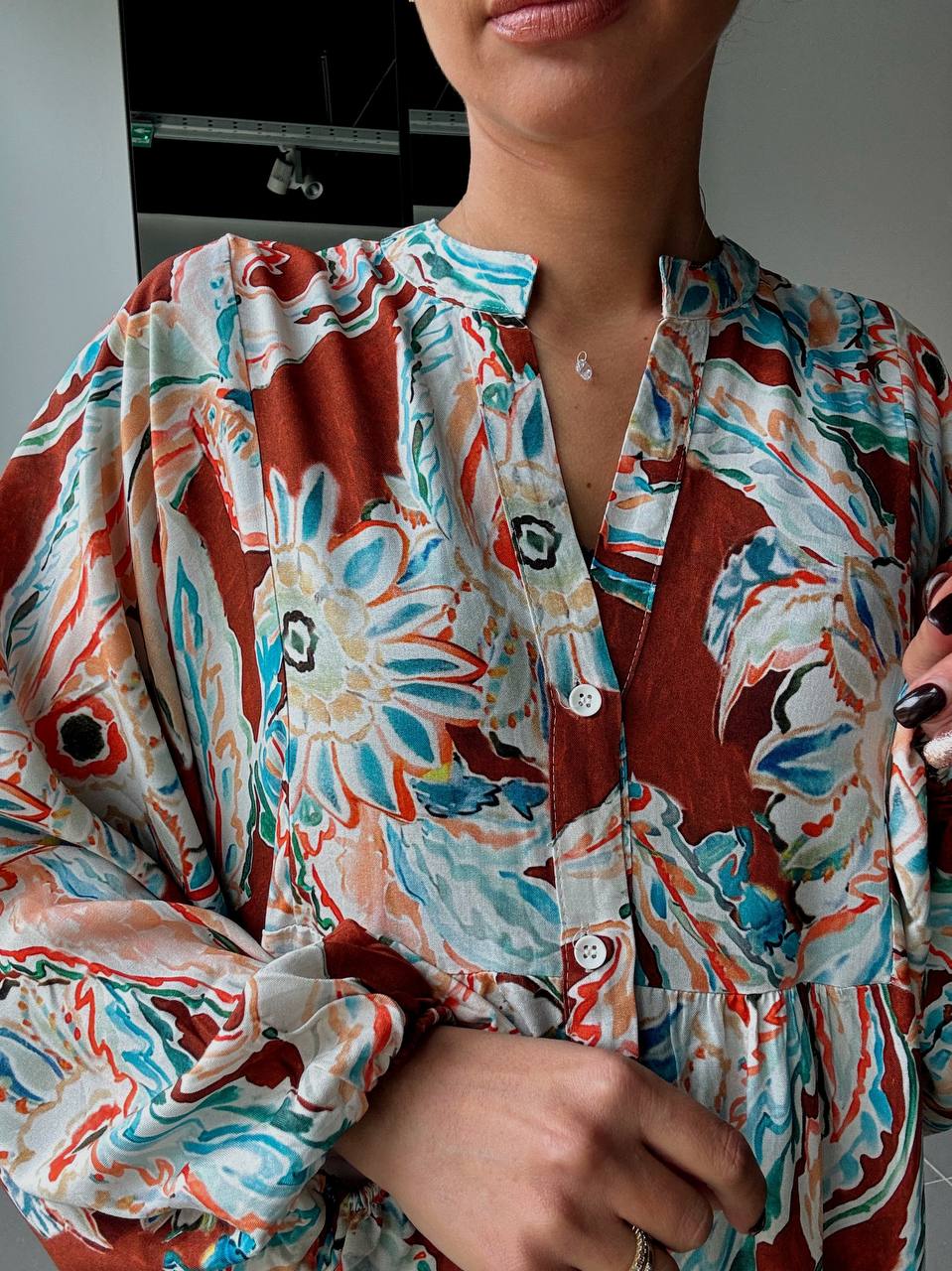 Robe Longue Ample Imprimé Bohème - Fenomen Paris