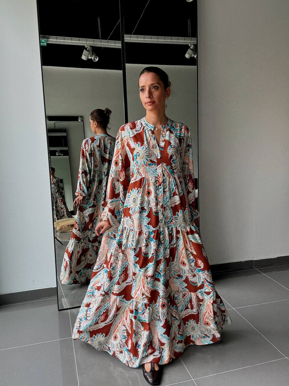 Robe Longue Ample Imprimé Bohème - Fenomen Paris