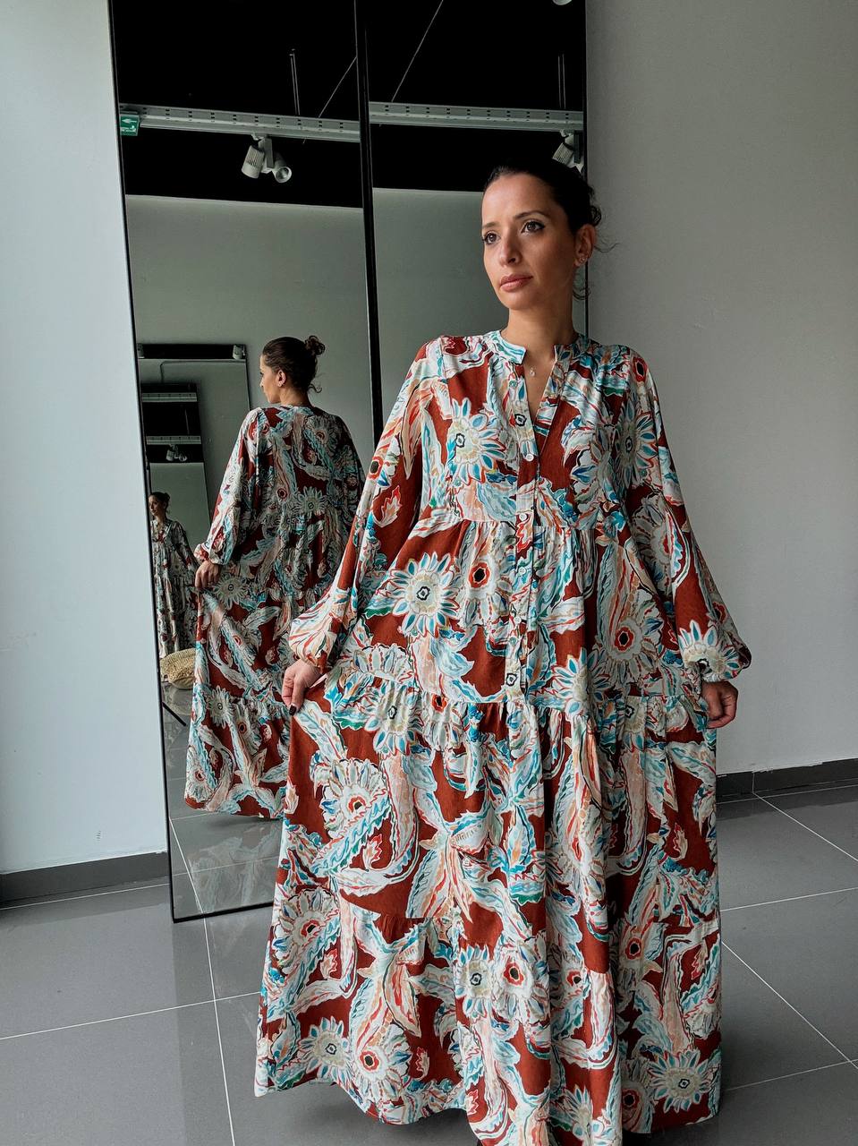 Robe Longue Ample Imprimé Bohème - Fenomen Paris