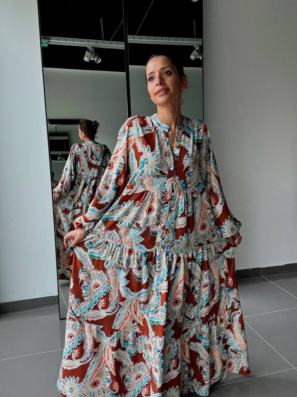 Robe Longue Ample Imprimé Bohème - Fenomen Paris