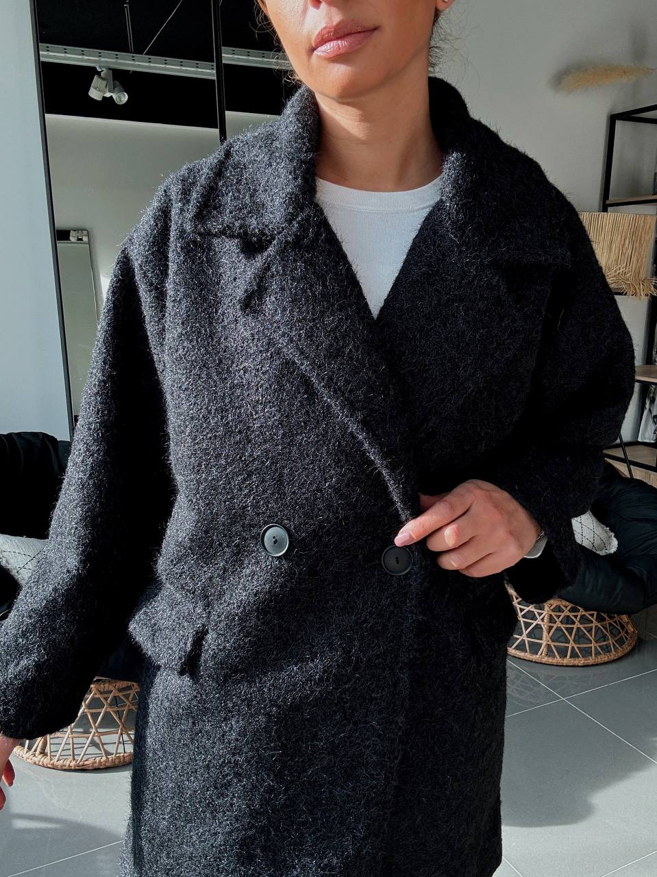 Manteau texturé avec poches et doublure - Fenomen Paris