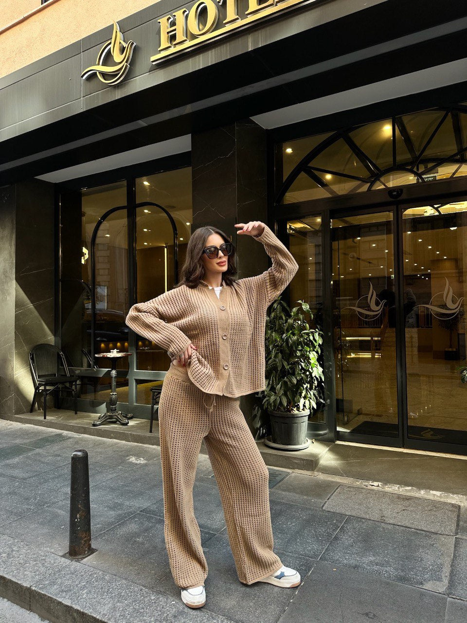 Ensemble En Maille Gilet & Pantalon Assorti - Fenomen Paris