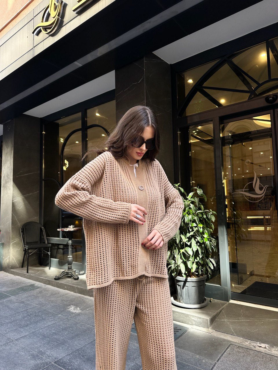 Ensemble En Maille Gilet & Pantalon Assorti - Fenomen Paris