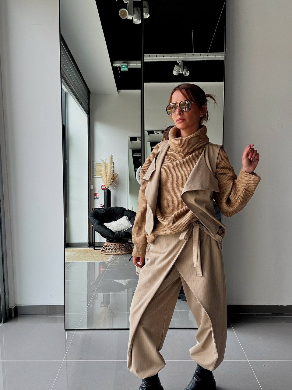 Ensemble Pantalon & Top Asymétrique – Coupe Tailleur Modernisée - Fenomen Paris