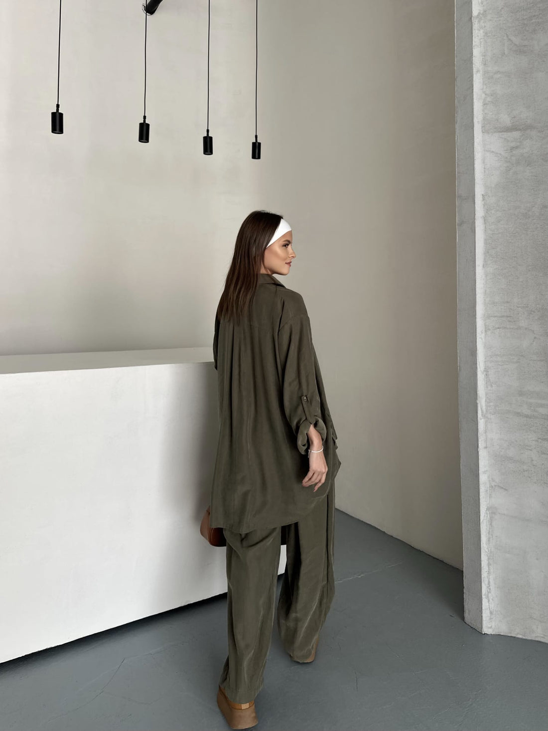 Ensemble Chemise & Pantalon - Taille Unique - KAKI OU MARRON