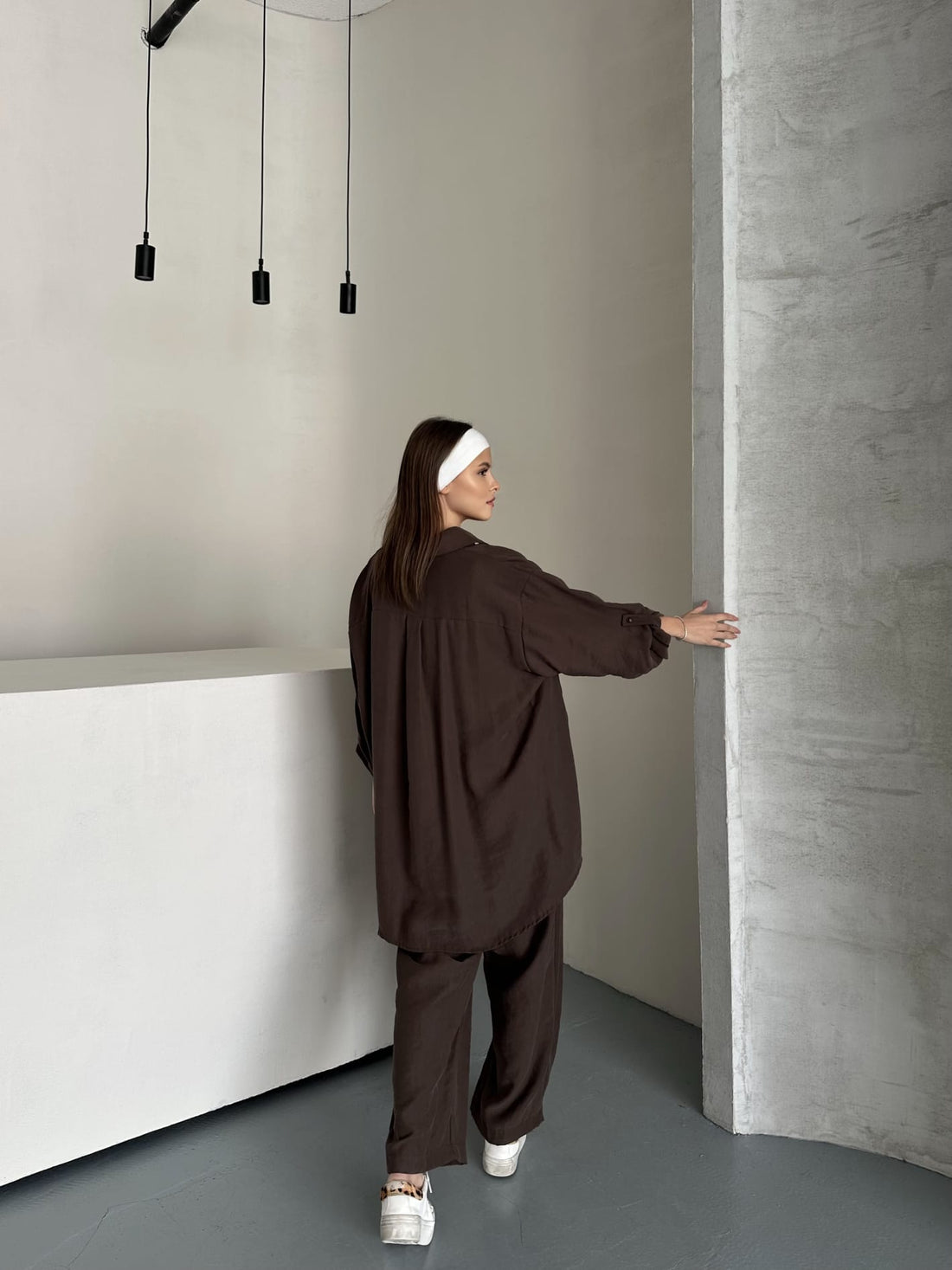 Ensemble Chemise & Pantalon - Taille Unique - KAKI OU MARRON