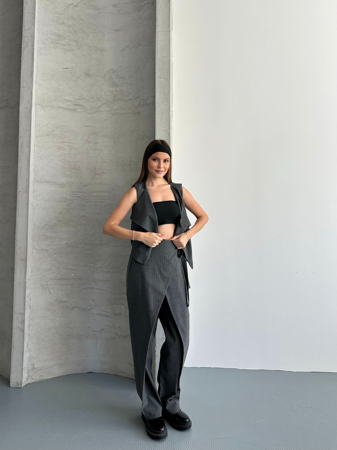 Ensemble Pantalon & Top Asymétrique – Coupe Tailleur Modernisée - Fenomen Paris