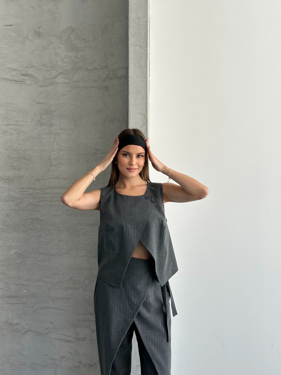 Ensemble Pantalon & Top Asymétrique – Coupe Tailleur Modernisée - Fenomen Paris