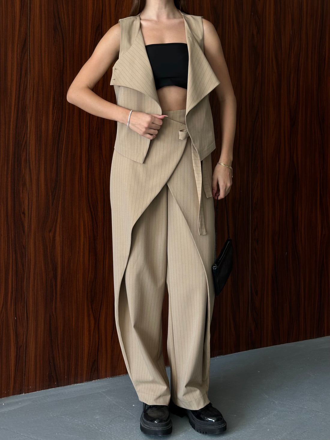 Ensemble Pantalon & Top Asymétrique – Coupe Tailleur Modernisée - Fenomen Paris