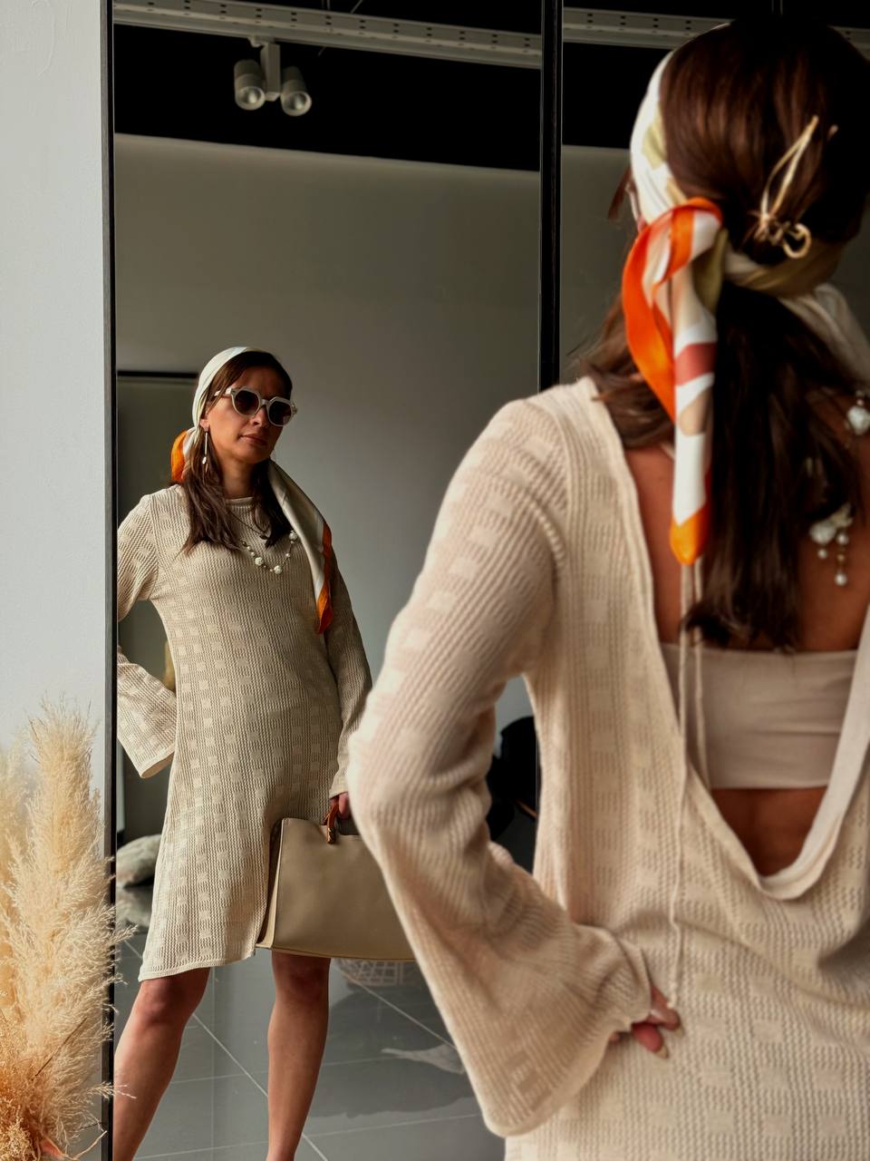 Robe en Maille Beige Été – Tenue de Plage Bohème Chic - Fenomen Paris