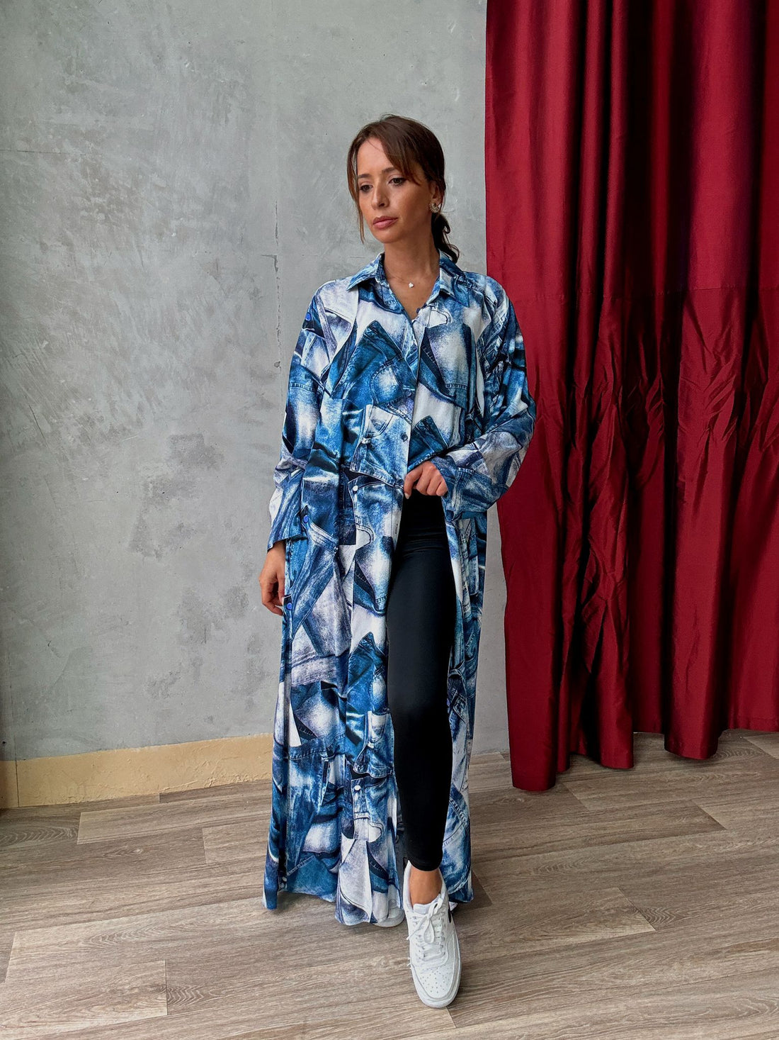 Tunique Chemise Longue "Denim Illusion" – Look Street & Ultra Tendance - ATN001-000-JEANS - Fenomen Paris