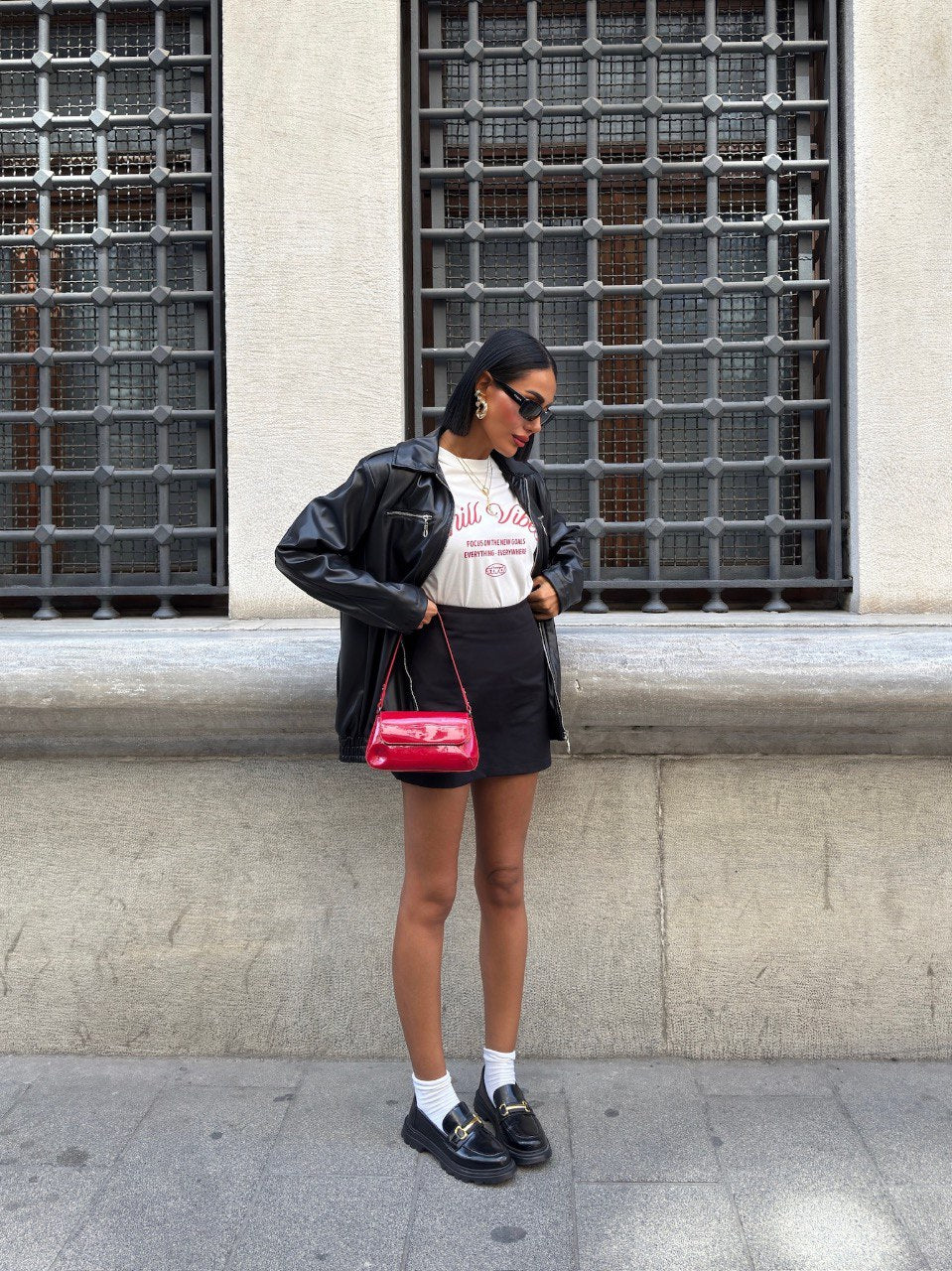 Veste Zippée Simili Cuir - Avec Doublure Et 4 Poches - Fenomen Paris