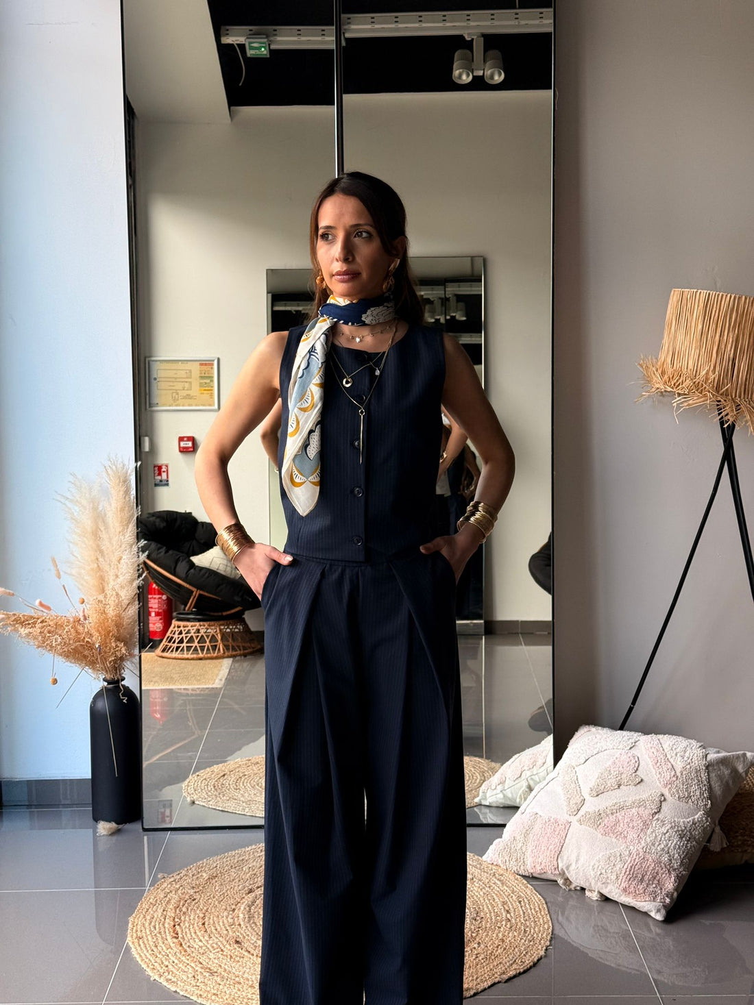 Ensemble 2 pièces – Haut sans manches & Pantalon large