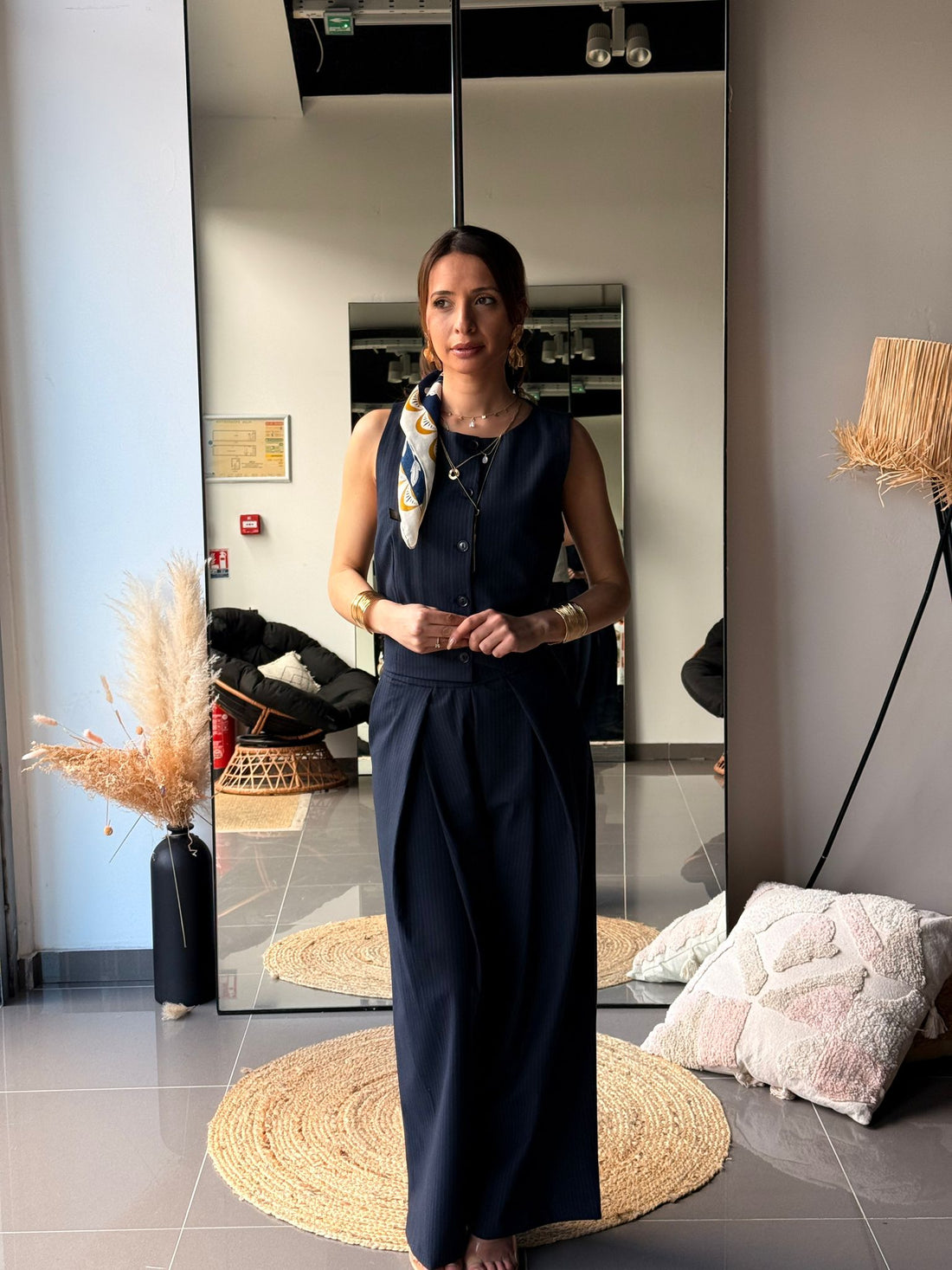 Ensemble 2 pièces – Haut sans manches & Pantalon large