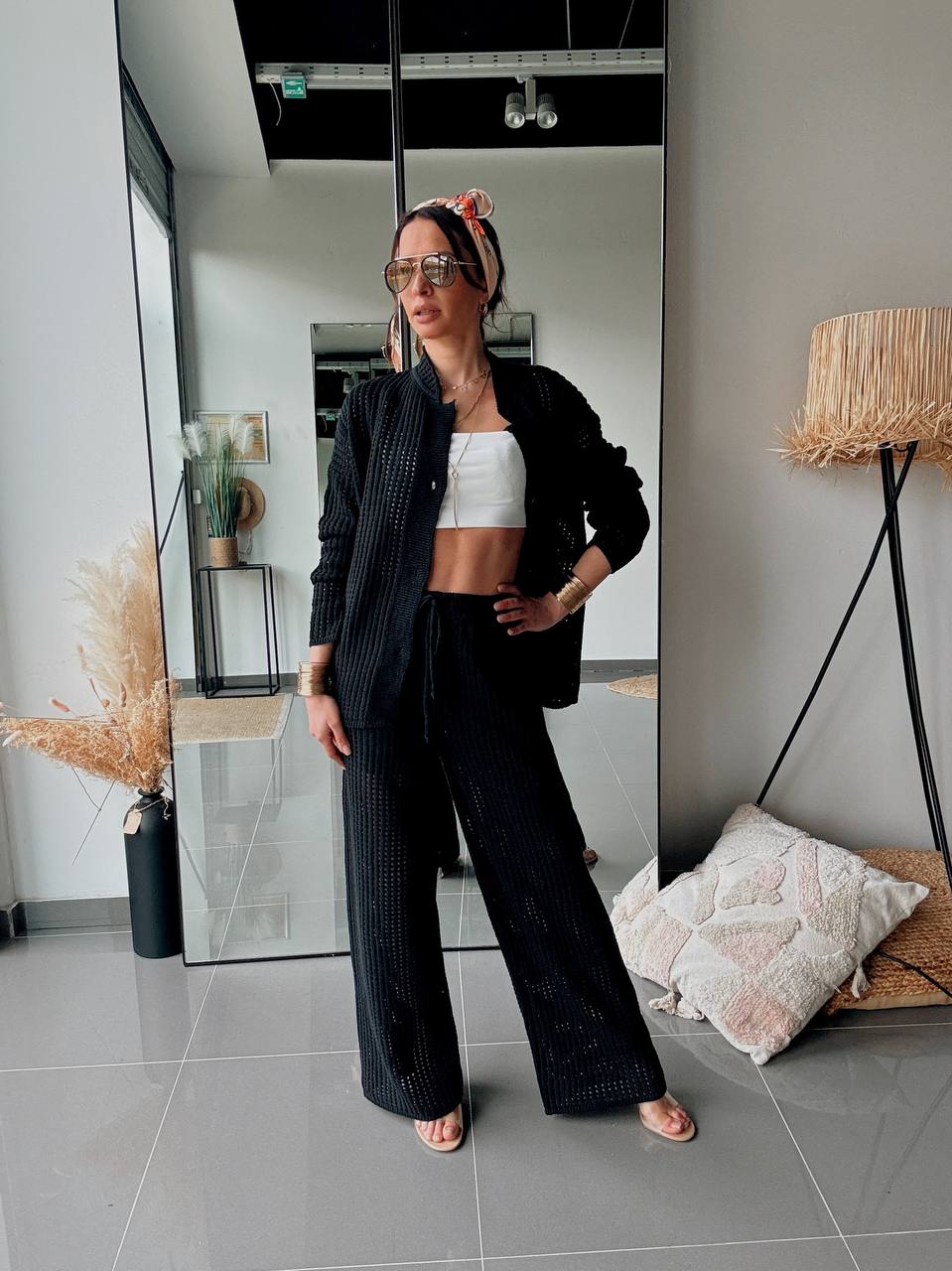 Ensemble En Maille Gilet & Pantalon Assorti - Fenomen Paris
