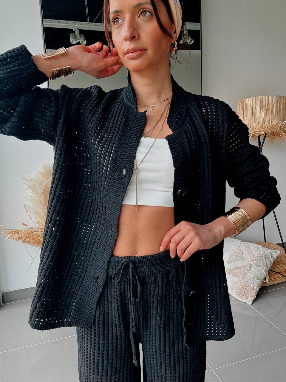 Ensemble En Maille Gilet & Pantalon Assorti - Fenomen Paris