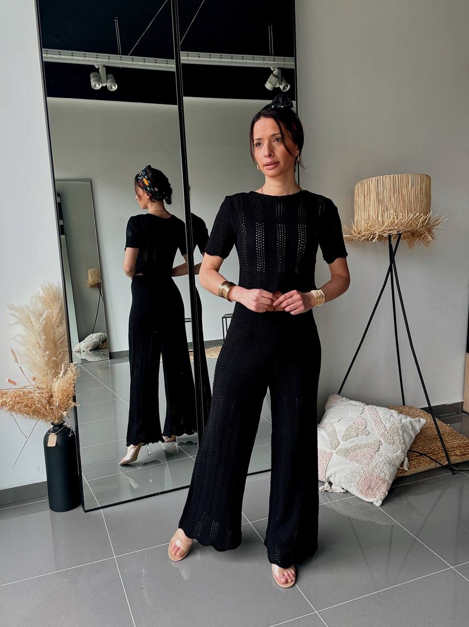 Ensemble maille ajourée 2 pièces – Look minimaliste & tendance - Fenomen Paris