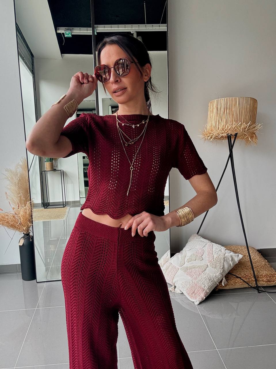 Ensemble maille ajourée 2 pièces – Look minimaliste & tendance - Fenomen Paris