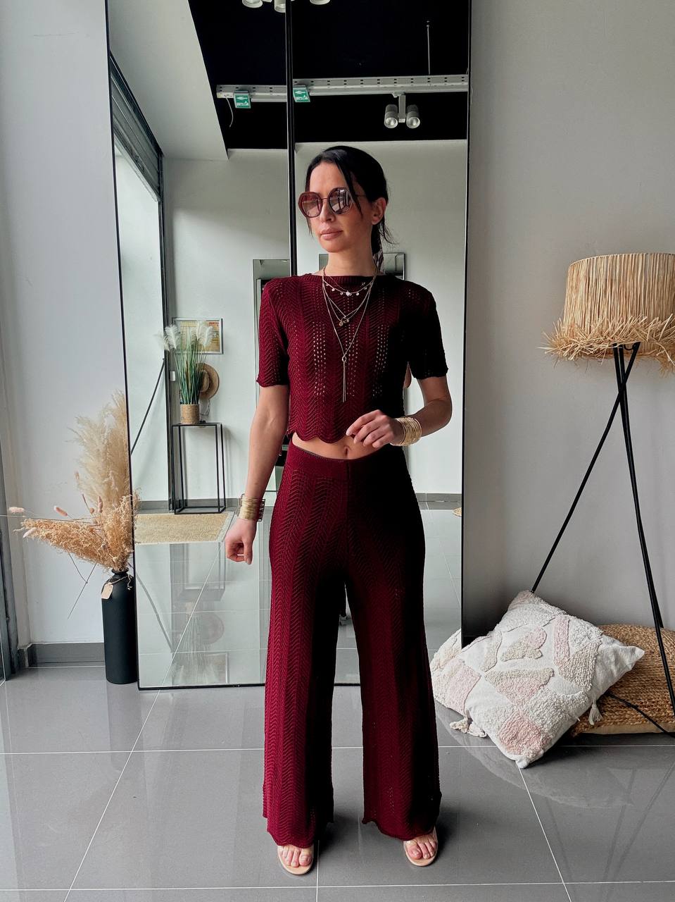 Ensemble maille ajourée 2 pièces – Look minimaliste & tendance - Fenomen Paris