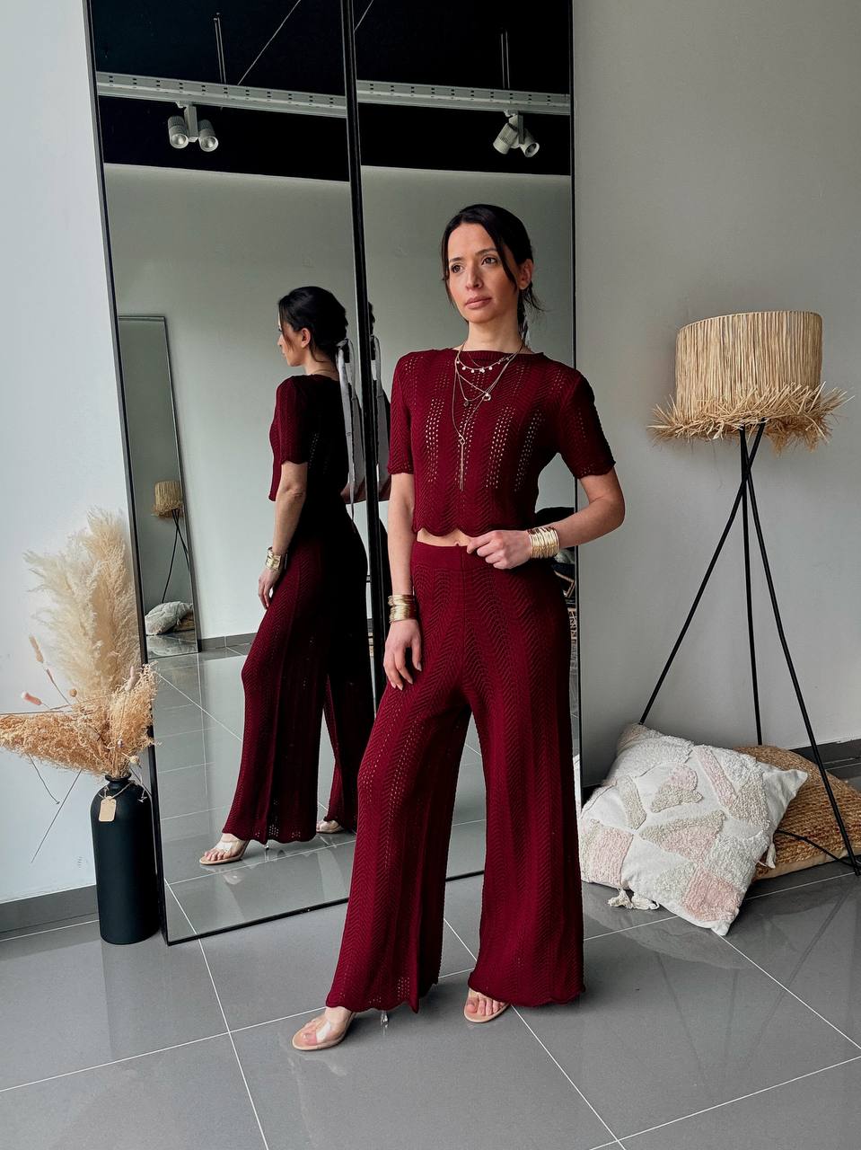 Ensemble maille ajourée 2 pièces – Look minimaliste & tendance - Fenomen Paris