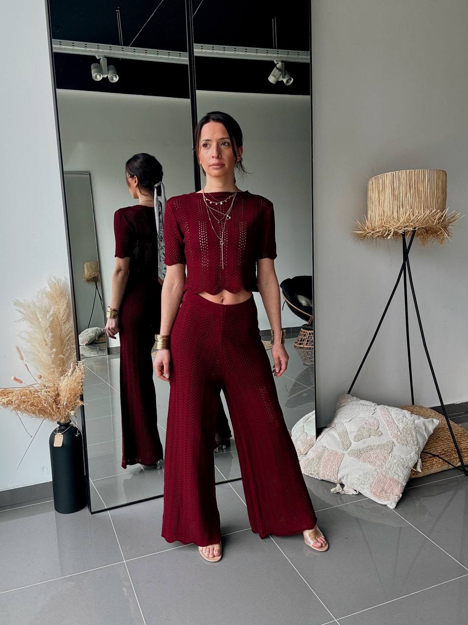 Ensemble maille ajourée 2 pièces – Look minimaliste & tendance - Fenomen Paris