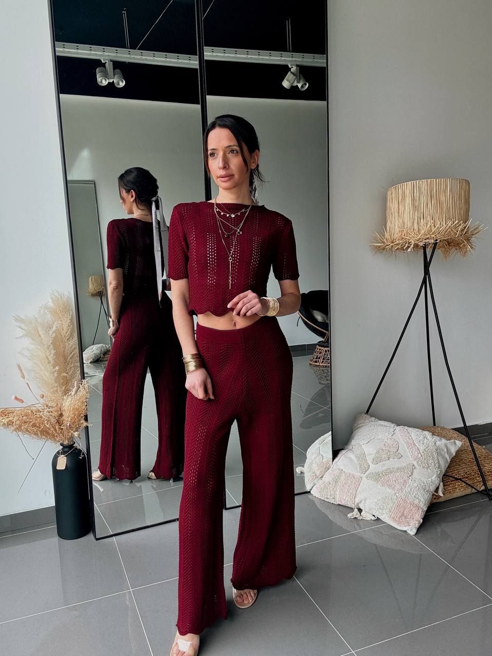 Ensemble maille ajourée 2 pièces – Look minimaliste & tendance - Fenomen Paris