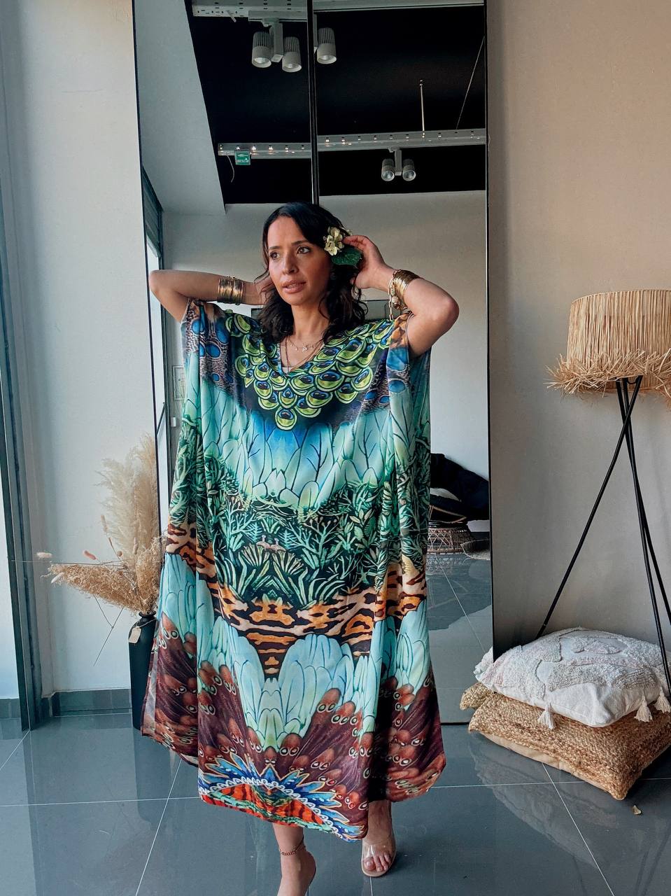 Robe Longue Bohème Verte