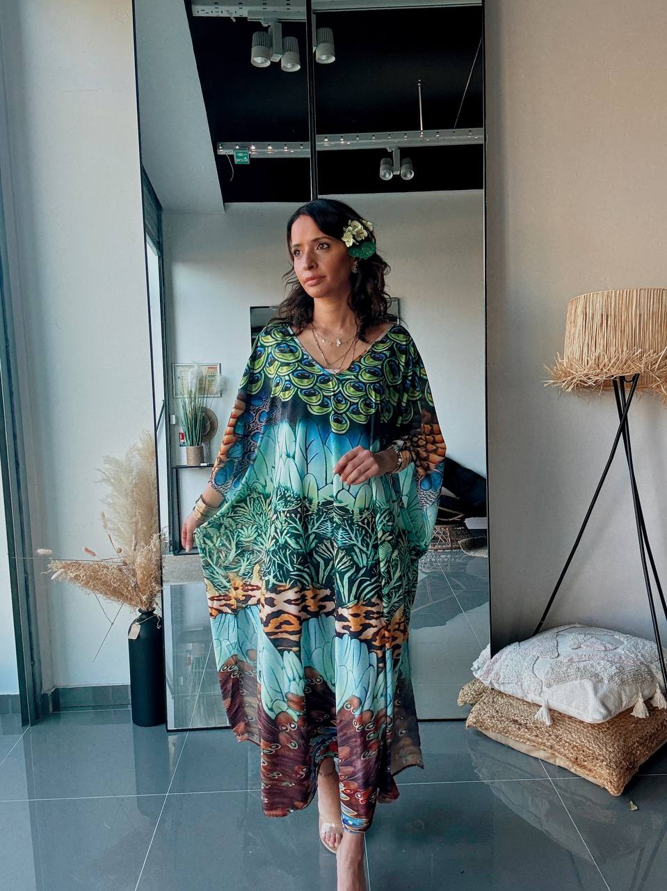 Robe Longue Bohème Verte
