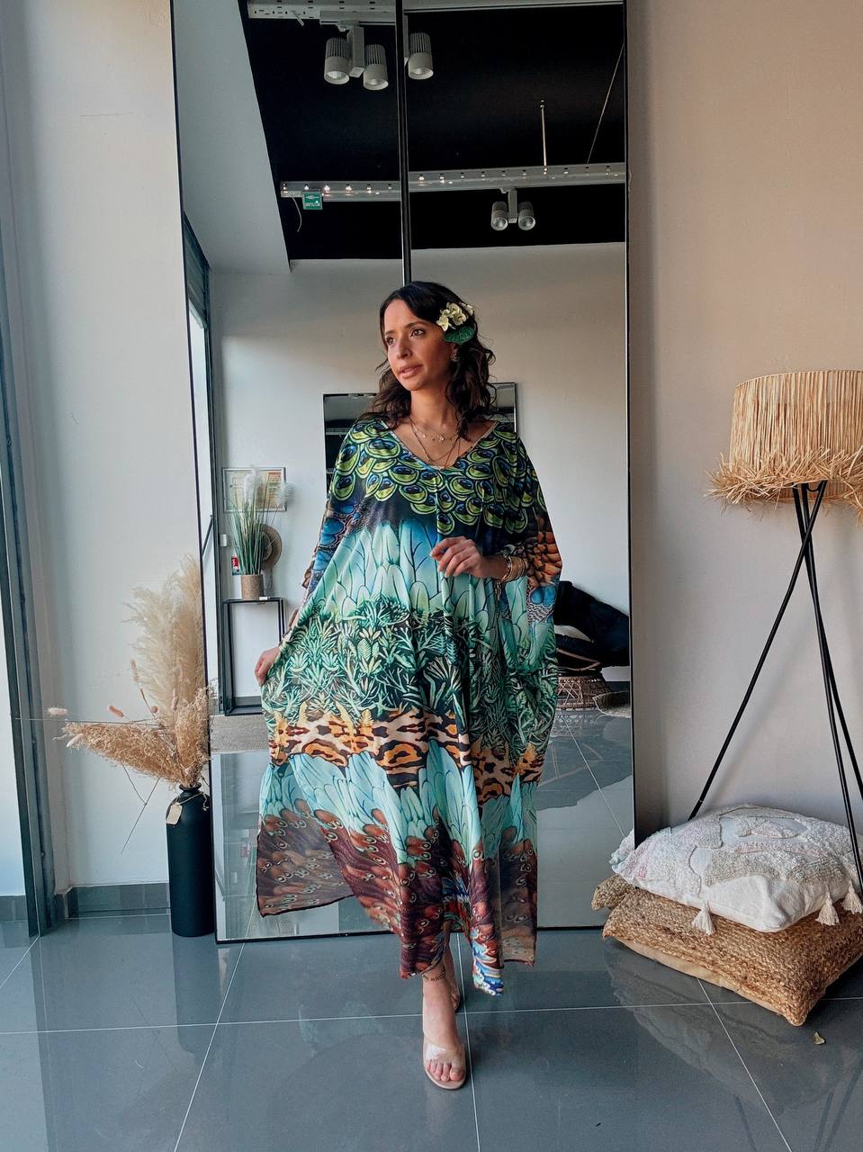 Robe Longue Bohème Verte