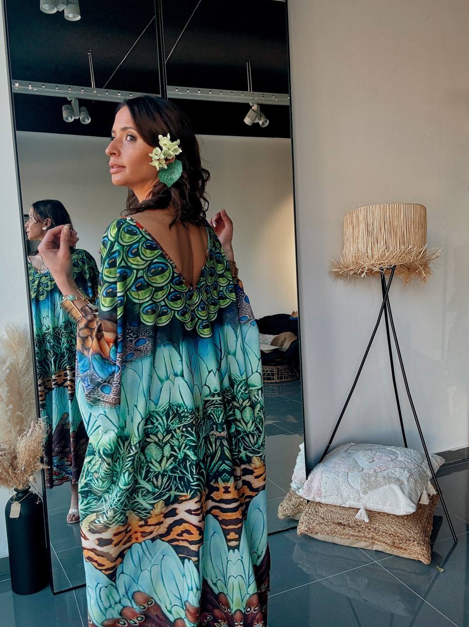 Robe Longue Bohème Verte