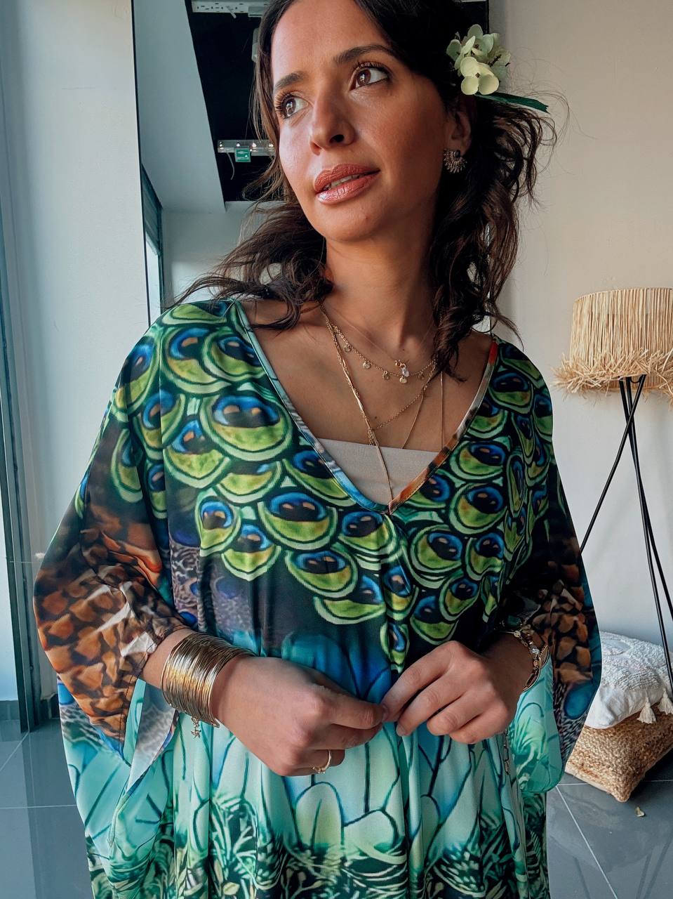 Robe Longue Bohème Verte