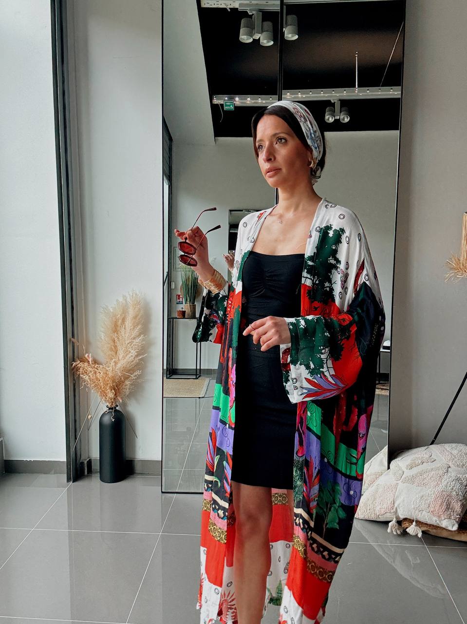 Kimono long imprimé multicolore – Esprit artistique & coupe fluide - Fenomen Paris
