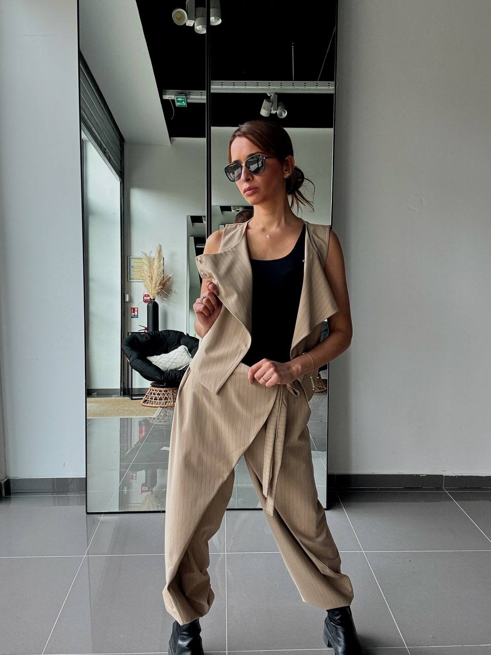 Ensemble Pantalon & Top Asymétrique – Coupe Tailleur Modernisée - Fenomen Paris