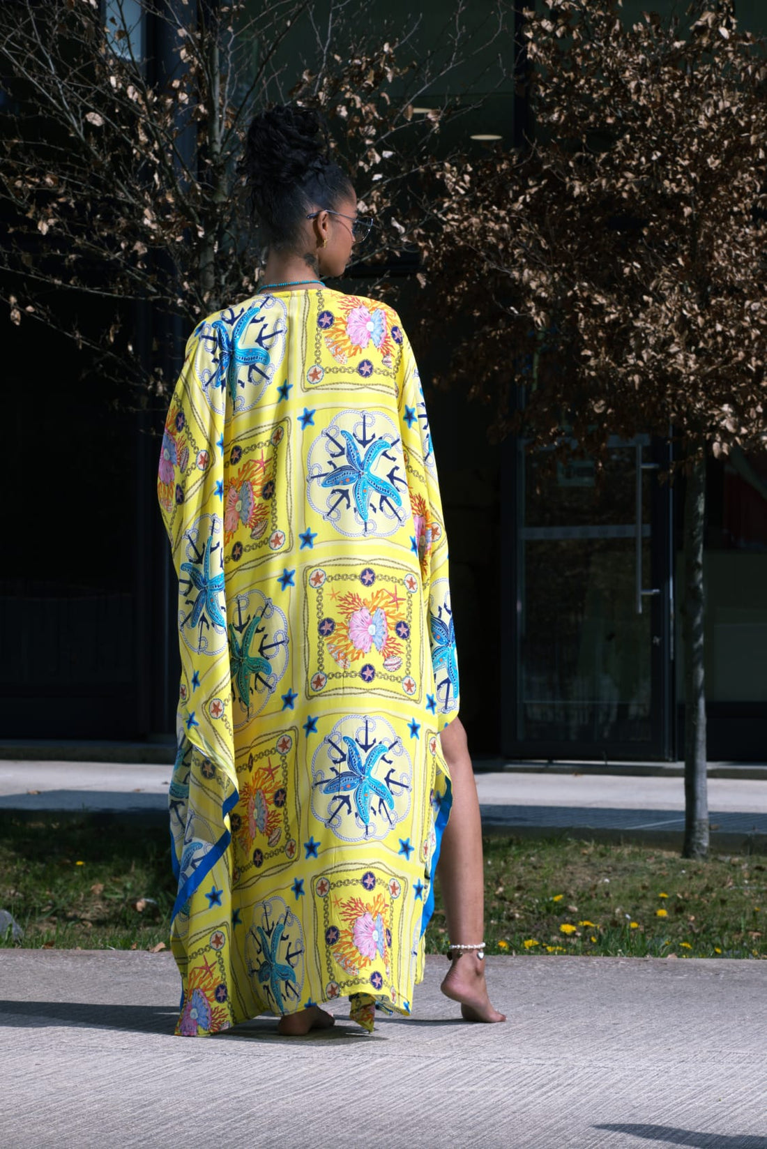Kimono long fluide imprimé – Esprit solaire & allure bohème - Fenomen Paris
