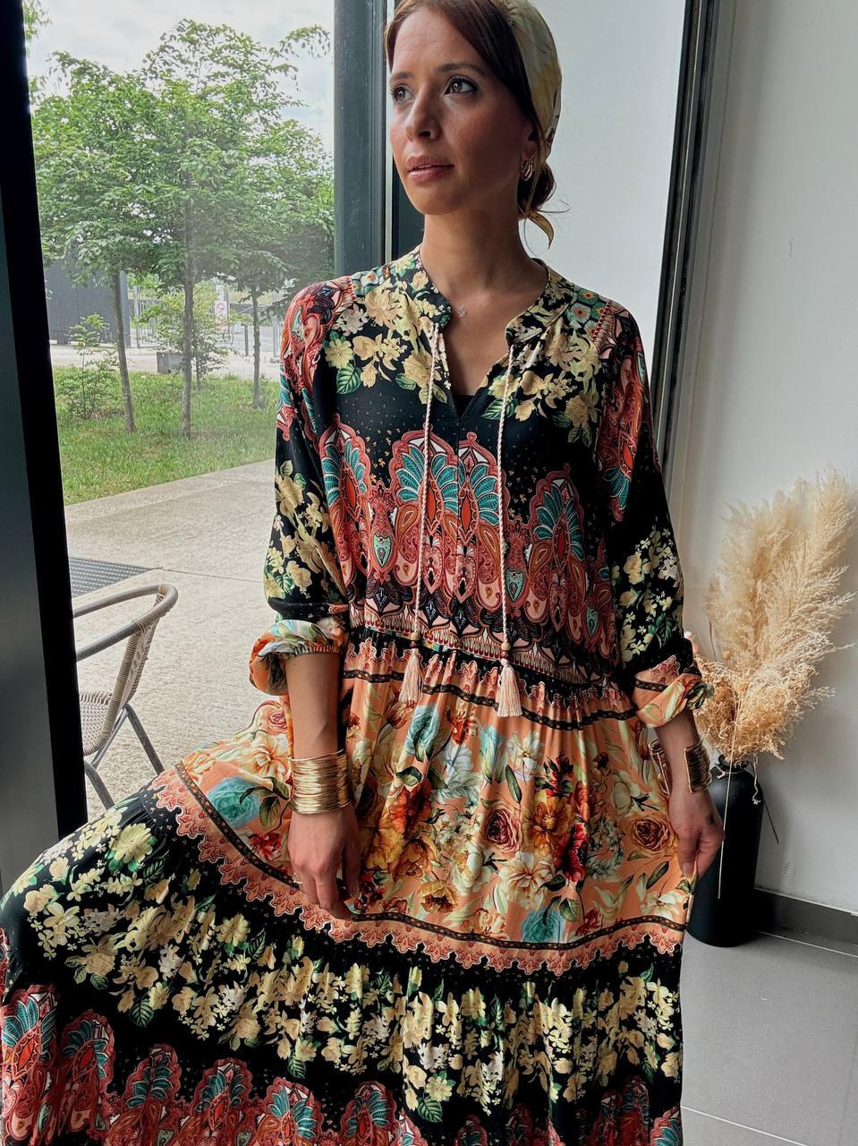 Robe longue bohème patchwork floral – Esprit romantique et raffiné - Fenomen Paris