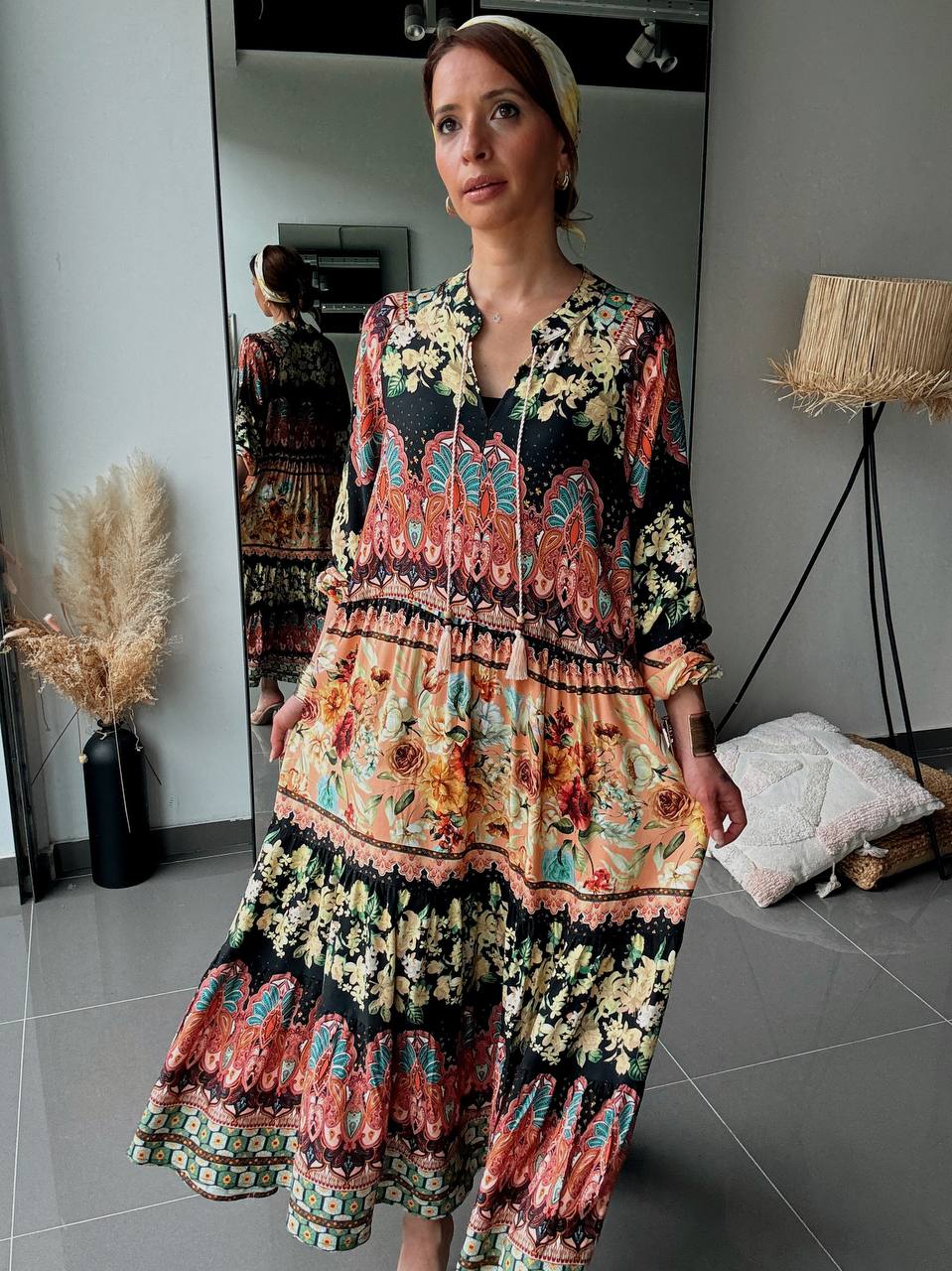 Robe longue bohème patchwork floral – Esprit romantique et raffiné - Fenomen Paris