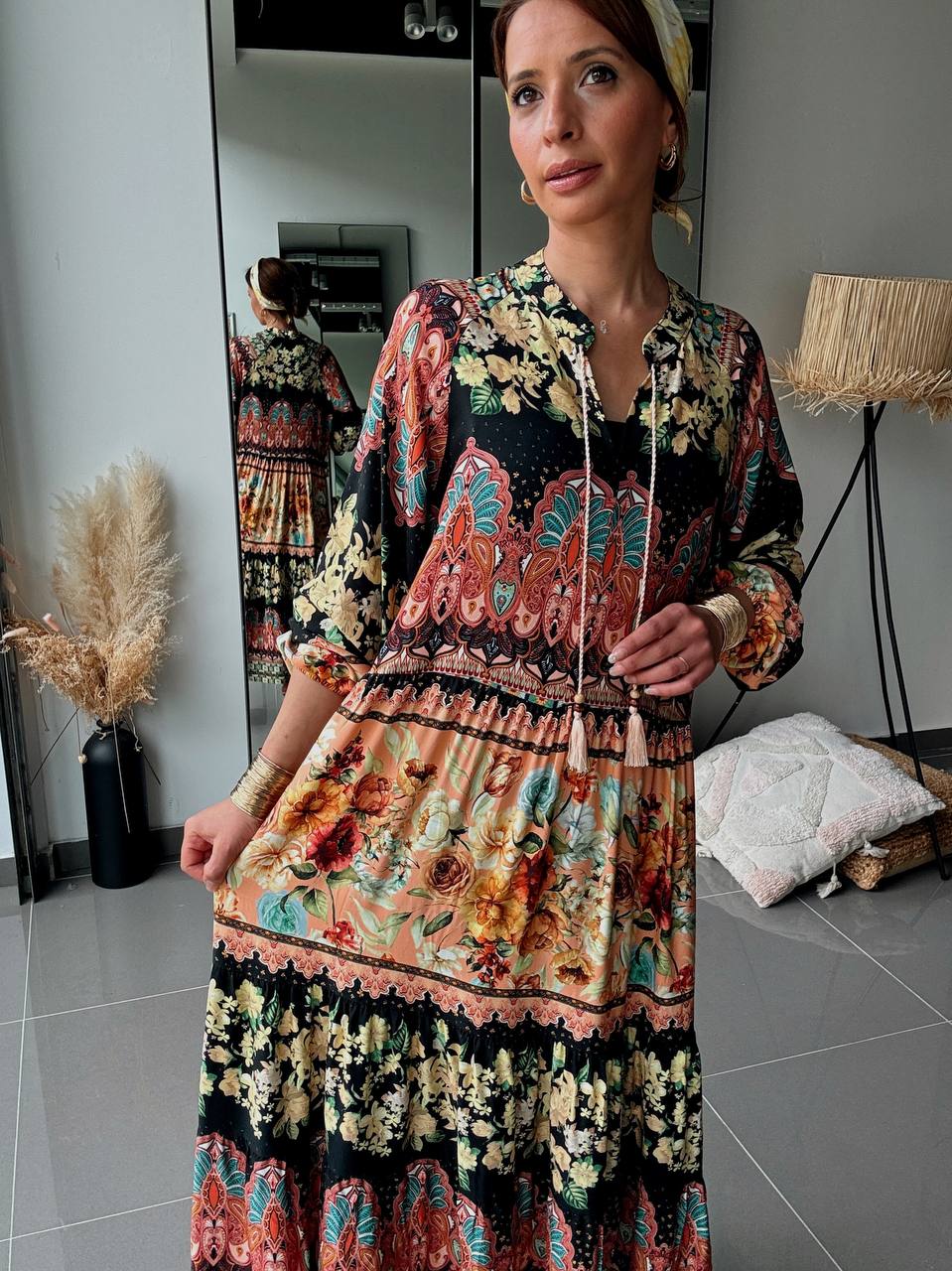 Robe longue bohème patchwork floral – Esprit romantique et raffiné - Fenomen Paris