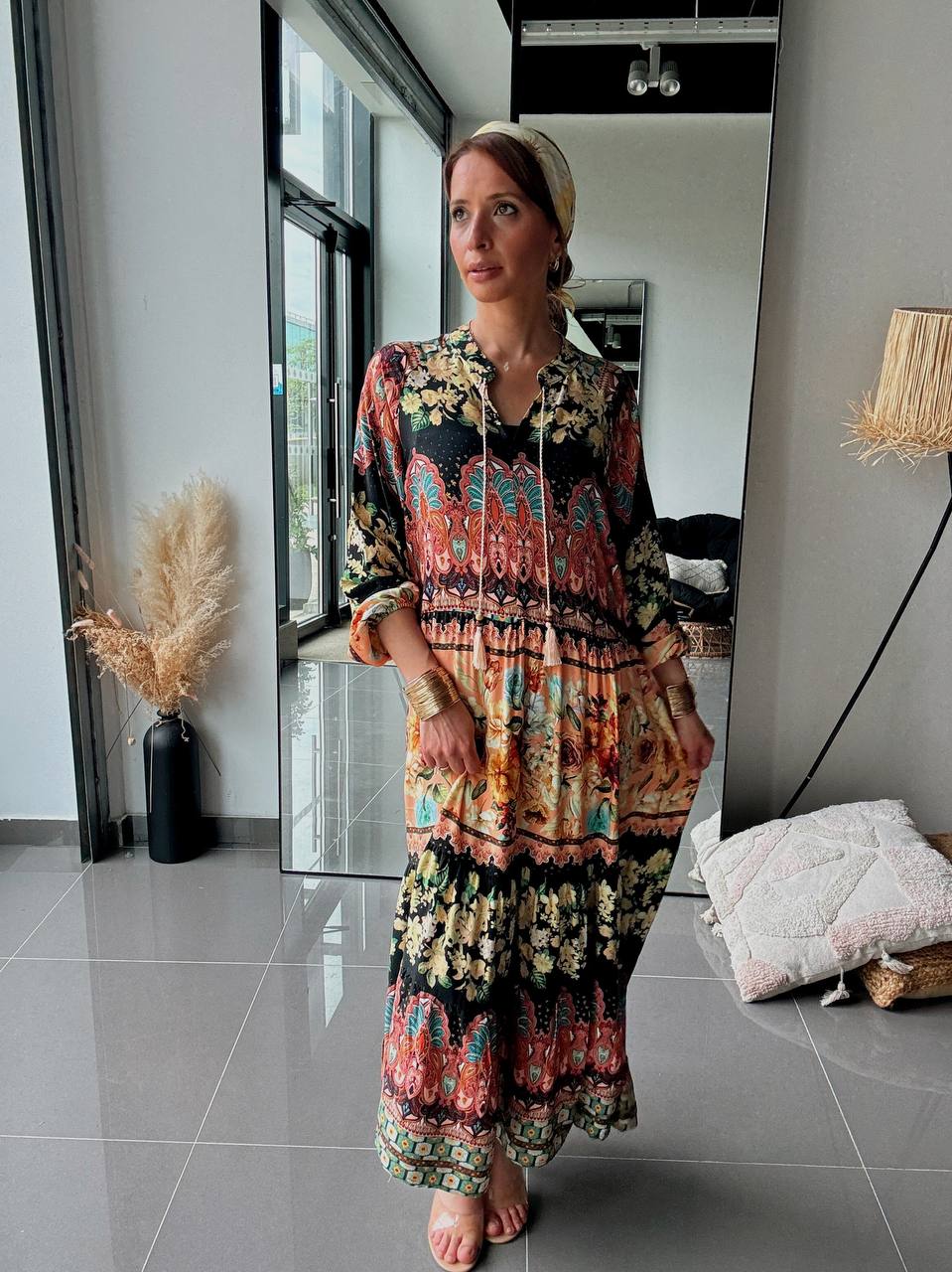 Robe longue bohème patchwork floral – Esprit romantique et raffiné - Fenomen Paris