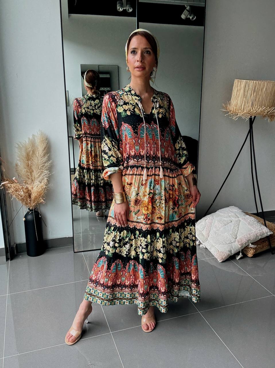 Robe longue bohème patchwork floral – Esprit romantique et raffiné - Fenomen Paris