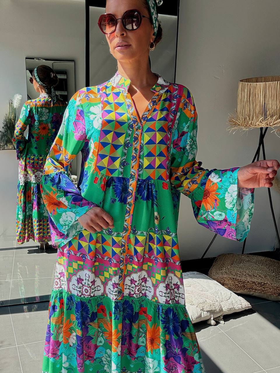 Robe Longue Bohème Multicolore