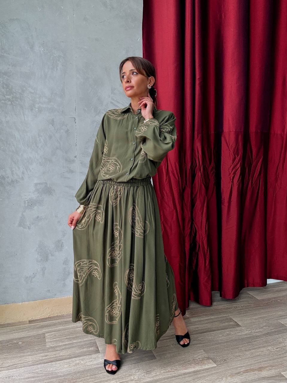 Ensemble Chemise & Jupe Large - 436-TKET-001 - Fenomen Paris