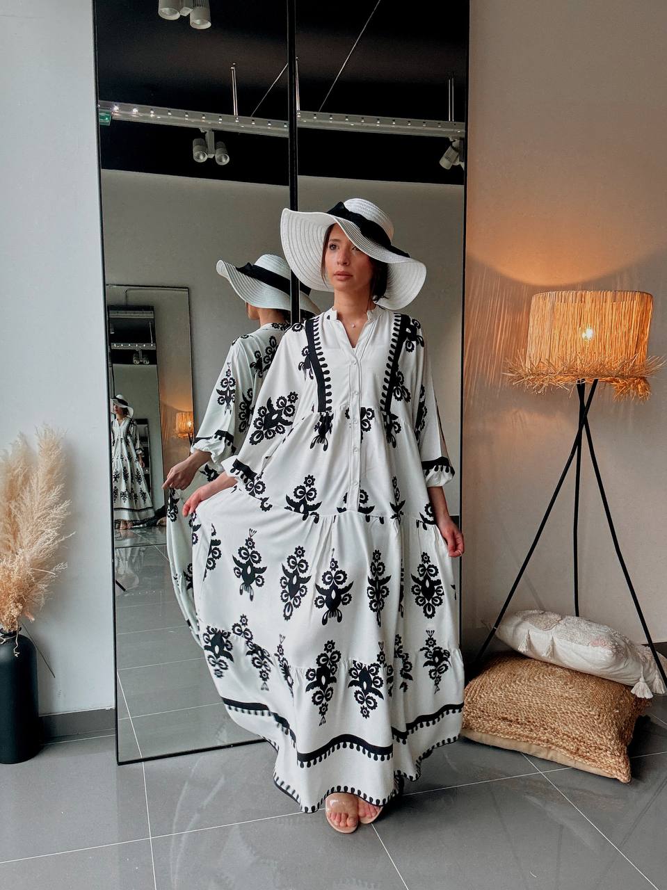 Robe Longue Bohème – Imprimé Ethnique Élégant - Fenomen Paris