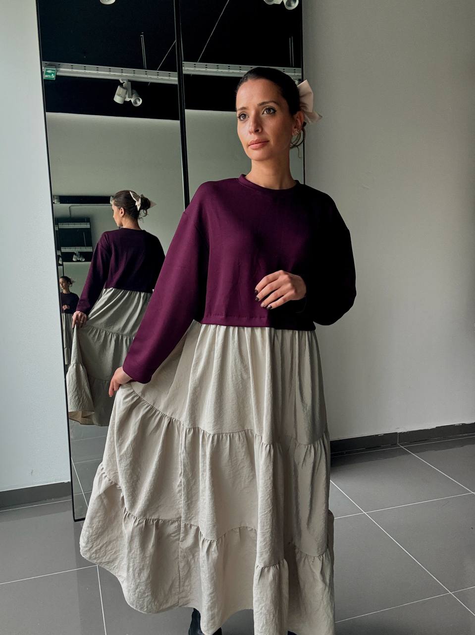 Robe Longue Bicolore – Style Décontracté & Élégant - Fenomen Paris
