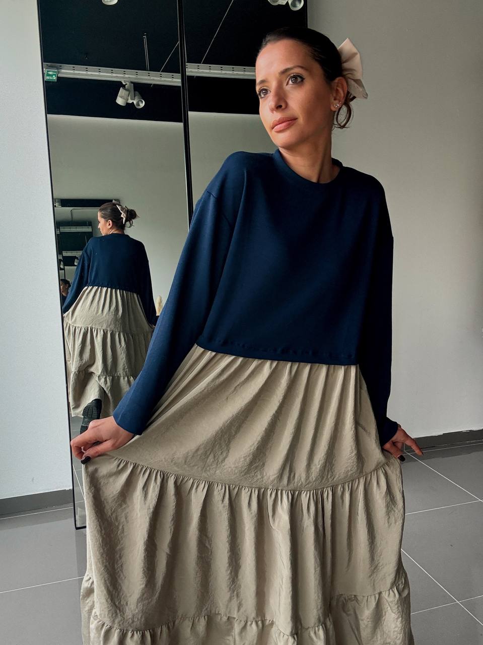 Robe Longue Bicolore – Style Décontracté & Élégant - Fenomen Paris