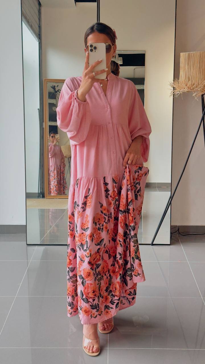 Robe Longue Ample Imprimé Bohème - AEL571-464 - Fenomen Paris