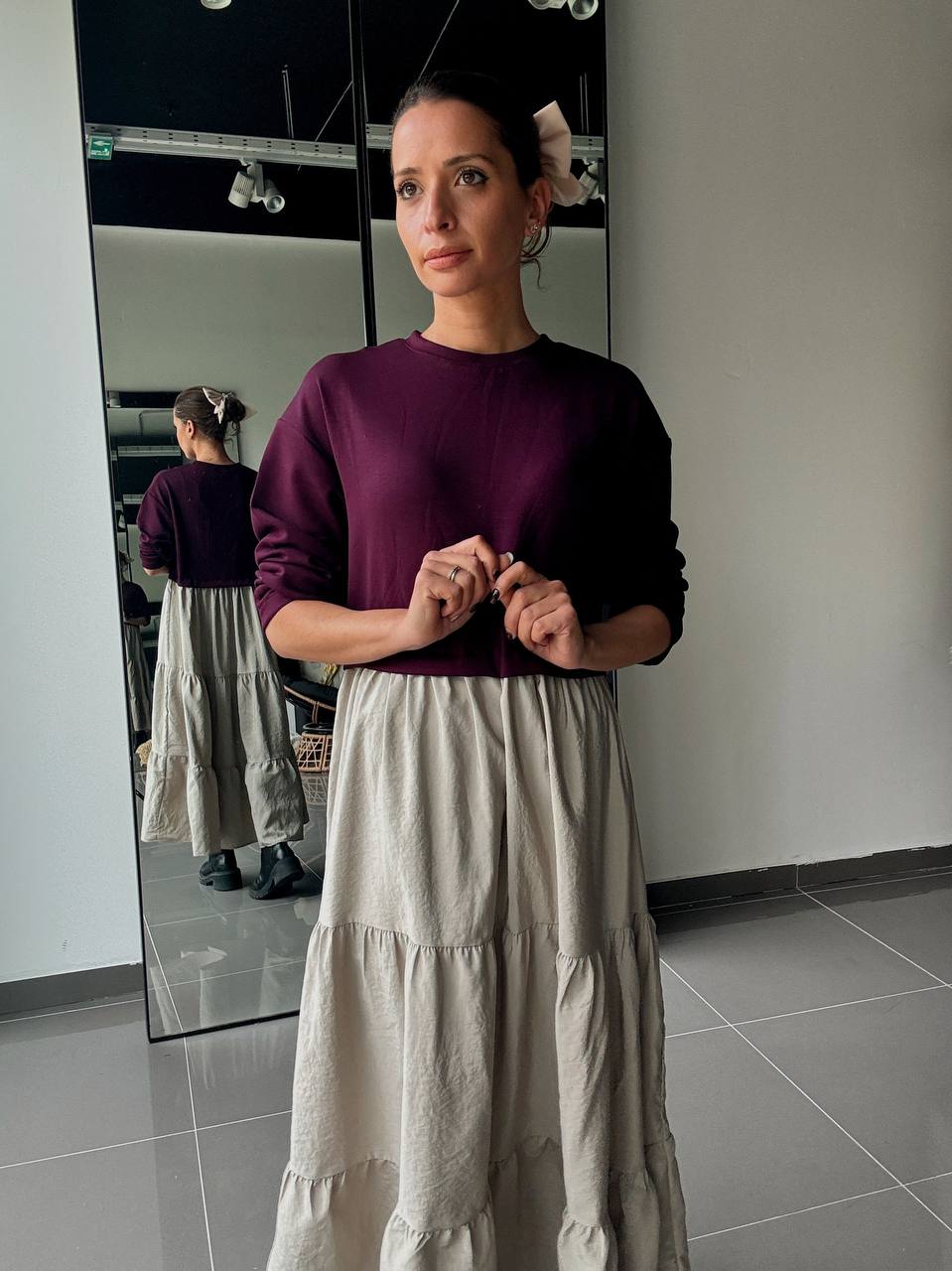 Robe Longue Bicolore – Style Décontracté & Élégant - Fenomen Paris